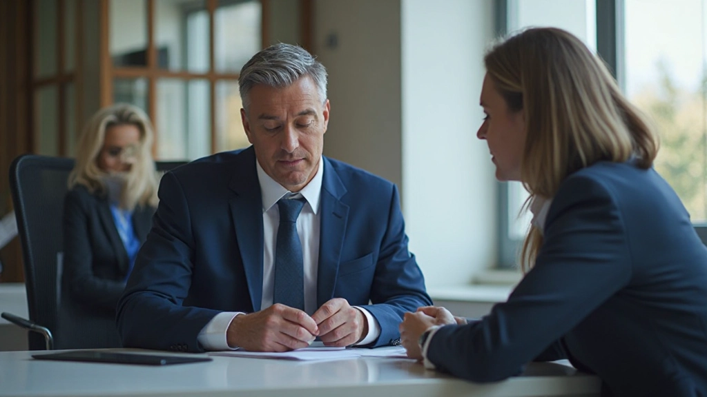 Профессиональный финансовый советник обсуждает инвестиционную стратегию с клиентом